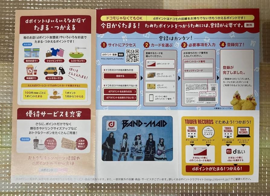 Amazon.co.jp: BAND-MAID dポイントカードdカードタワーレコード 早期